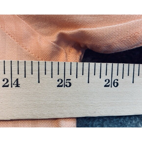 Van Heusen Modern Fit Shirt Button Front 17-17.5 (34-35) Cotton Blend Orange - Picture 4 of 7